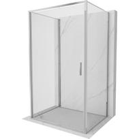 Mexen Exo-B 3S 3 sienelių sulankstoma dušo kabina 95 x 100 cm, skaidri, chromuota - 817-095-100-01-00-3S