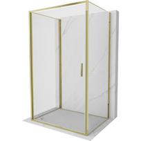 Mexen Exo-B 3S trijų sienelių dušo kabina su durimis 85 x 120 cm, permatoma, auksinė - 817-085-120-50-00-3S
