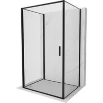 Mexen Exo-B 3S trijų sienelių atveriama dušo kabina 80 x 120 cm, skaidri, juoda - 817-080-120-70-00-3S