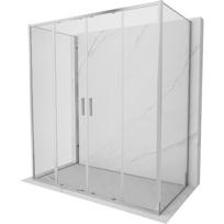 Mexen Exo-S Duo 3S trijų sienelių stumdomos dušo kabina 200 x 80 cm, skaidri, chromuota - 8152-200-080-01-00-3S