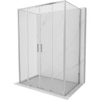 Mexen Exo-S Duo 3S trijų sienelių stumdomas dušo kabina 140 x 90 cm, skaidrus, chromas - 8152-140-090-01-00-3S