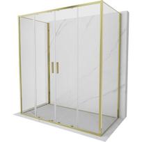 Mexen Exo-S Duo 3S 3 sienelių stumdomas dušo kabinas 190 x 90 cm, skaidrus, auksinis - 8152-190-090-50-00-3S