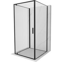 Mexen Exo-BR 3S trijų sienų dušo kabina su varstomomis durimis 80 x 80 cm, skaidri, juoda - 8181-080-080-70-00-3S