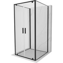 Mexen Exo-BR Duo 3S dušo kabina 3-sienė atveriama 120 x 120 cm, skaidri, juoda - 8182-120-120-70-00-3S