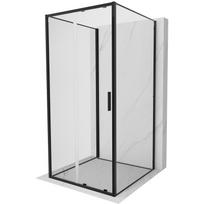 Mexen Exo-S 3S dušas kabina, 3-sienų, slankioji, 120 x 120 cm, permatoma, juoda - 8151-120-120-70-00-3S