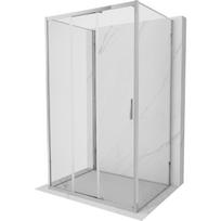 Mexen Exo-3S 3S trejių sienų stumdomas dušo kabina 90 x 70 cm, skaidri, chromuota - 8153-090-070-01-00-3S
