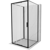 Mexen Exo-3S 3S trijų sienų slankioji dušo kabina 80 x 80 cm, permatoma, juoda - 8153-080-080-70-00-3S