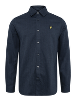Lyle & Scott - Herringbone Flannel Shirt - Flaneliniai marškiniai - Tamsiai mėlyna