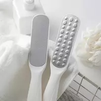 Dvipusė pėdų dildė, pemza, pedikiūro procedūroms, baltos spalvos