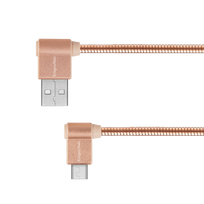 Kompiuterių komponentai ir priedai // PC/USB/LAN kabeliai // Kabel USB - wtyk kątowy typu C  1m 3A Kruger&Matz