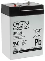 Akumuliatorius SSB SB 5-6 6V 5Ah AGM veikimui nereikia priežiūros