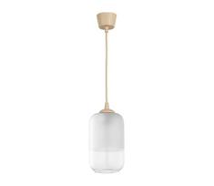 BRILAGI - LED pakabinamas šviestuvas ant laido RETRO GLASS 1xE27/60W/230V skersmuo 14 cm smėlinė/balta
