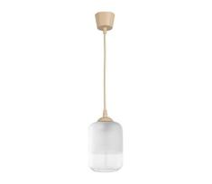 BRILAGI - pakabinamas LED šviestuvas su kabeliu RETRO GLASS 1xE27/60W/230V skersm. 14 cm smėlinė/balta