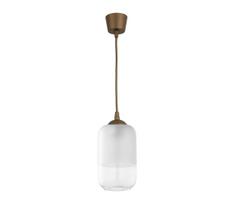 BRILAGI - LED pakabinamas šviestuvas RETRO GLASS 1xE27/60W/230V Ø 14 cm ruda/balta