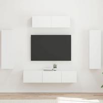 Televizoriaus spintelė 5 pcs Balta