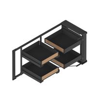 Kampinis mechanizmas MAXIMA PURO CORNER SPACE PLUS 1100-1200 juodas matinis/ąžuolas