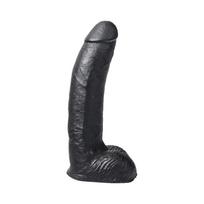 Realistiškas Vac-U-Lock dildo su testikulėmis George – 22 cm juodas