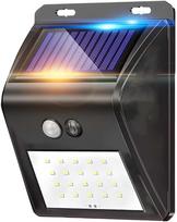 RTO LED saulės lempa su judesio ir prieblandos jutikliais, lauko, skirta sodui, 20 LED, IP65 - E006