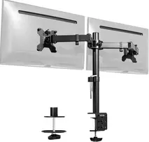 VIVO dvigubas stalinis monitorių laikiklis 13–27 col., VESA, STAND-V002