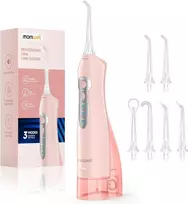 mornwell belaidis burnos irigatorius 300 ml, IPX7, 3 režimai, 6 antgaliai, D52