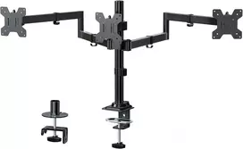 WALI trijų monitorių stalinis laikiklis iki 27 colių, VESA 75/100 mm M003S