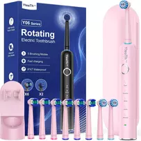 YTEATH PRO elektrinis rotacinis dantų šepetėlis su 8 galvutėmis, IPX7, Y06W