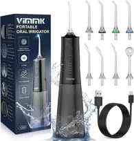 Vimmk belaidis burnos irigatorius 300 ml, 5 režimai, 8 antgaliai, IPX7, Y208