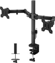 BONTEC dvigubas stalinis monitorių laikiklis 13–27 col., VESA 75 × 75/100 × 100 mm, MDM 002