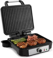 YASHE Panini kontaktinis grilis 1800 W, 210–250 °C, atidaromas 180°, SW-3018
