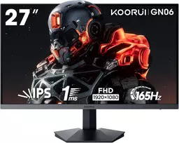 KOORUI žaidimų monitorius 27 colių Full HD IPS 165 Hz 1 ms Adaptive Sync GN06