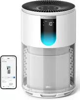 DREO oro valytuvas iki 109 m² su HEPA 3-in-1 filtru, Wi-Fi ir PM2.5 jutikliu DR-HAP009S Baltas