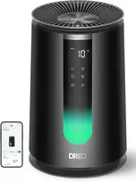 DREO oro valytuvas miegamajam su HEPA filtru, 195 m³/h CADR, Wi-Fi, DR-HAP008S Juodas
