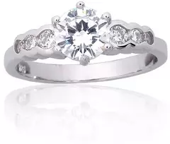 Diamond Sky Jewelry Sidabrinis žiedas su cirkoniais „Frozen Light“