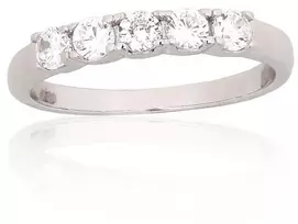 Diamond Sky Jewelry Sidabrinis žiedas su cirkoniais „Kristalo Takas XI“