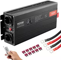 Grynos sinusinės bangos keitiklis 3000W 12V į 230V su LCD ekranu ir pulteliu