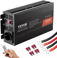 Grynosios sinusoidės invertorius 1000 W, 12 V DC į 230 V AC, su nuotoliniu valdymu