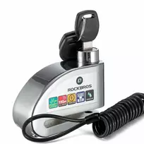 Rockbros LBAYG8308 Dviračio spyna su signalizacija ir disko spyna - Juoda