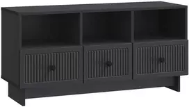 TV staliukas Televizoriaus spintelė su stalčių Juoda 102 x 34,5 x 50 cm