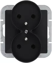 Plastrol Lizdas įmontuojamas dvigubas 2x2p+uzem. 16A, 250V po rėmelį