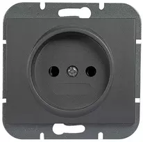 Plastrol Vienvietis kištukinis lizdas -onyx- p/t 2p 16a, 250v, antracito
