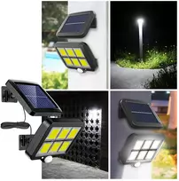 RTO Lampa solarna 120 LED sodo gatvės lempa su judesio jutikliu ir sutemos jutikliu IP67 -e865