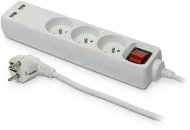 Plastrol Stacionarus prailgintuvas su trigubu kištukiniu lizdu ir USB