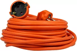 Šuko vienvietis ilgintuvas; IP20; 16A; H05VV-F; 3×1,5; 20m; oranžinė; Hand Home