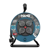 „Hand Pro“ kabelio būgnas, guminis apvyniotas laidas, IP44