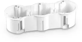 Plastrol Galinė dėžutė 63×60 triguba gipso kartono plokštėms, 71 mm atstumu, su susilpnintomis sienelėmis, šešių įvadų, su montavimo varžtais