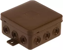 Plastrol Hermetiška viršutinė dėžutė v6 ip-54 85x85x41 12-angė su silpninimais, ruda