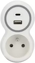 Hand Home Vienkartinis šakotuvas, 1x kištukinis lizdas su įžeminimu, 1x USB A lizdas, 1x USB C lizdas – PD20W