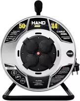 Būgninis ilgintuvas hand heavy; 4x2p+su; ip44; 16a; h05rr-f; 3×1,5; 50m; juoda