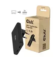 Club 3D Club3D kelioninis 65W GAN technologijos įkroviklis, 2 prievadai (2xUSB-C), PPS, PD 3.1
