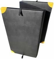 Gimnastikos čiužinys Master 3-Piece Foldable, juoda sp./geltona sp., 200 cm x 120 cm x 5 cm